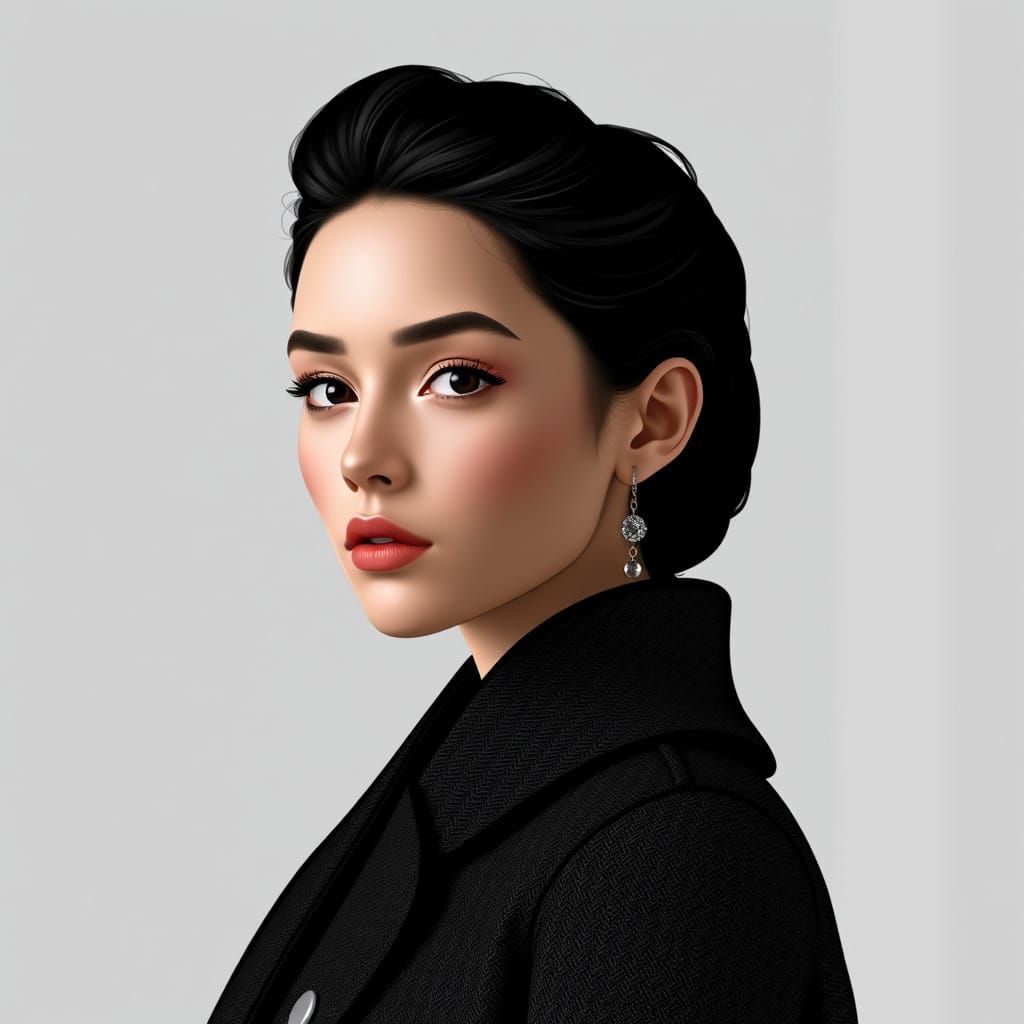 Dreamy Panda in Lavender Magnolia Landscape