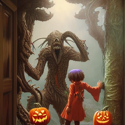 Demogorgon Does Halloween in Shinkai Makoto Style