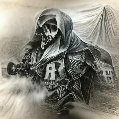 Hyperdetailed Charcoal Drawing: Don't Fear the Reaper