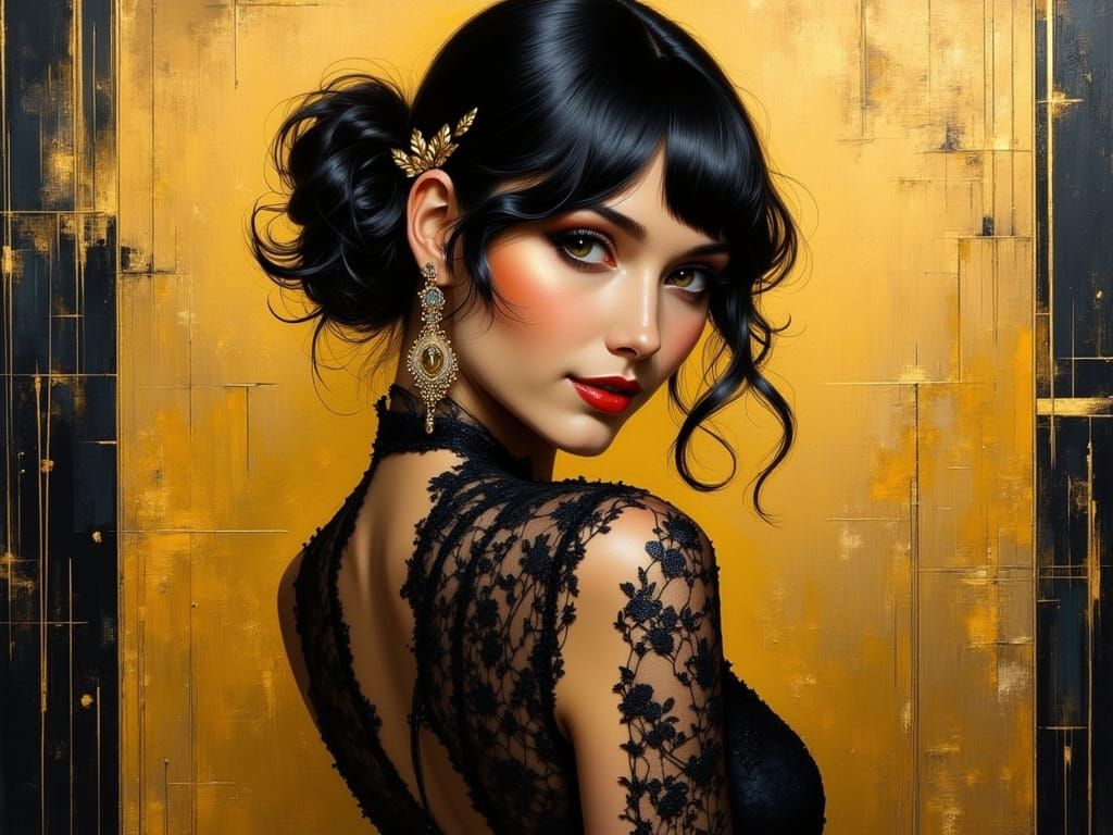 Gilded Midnight Glance