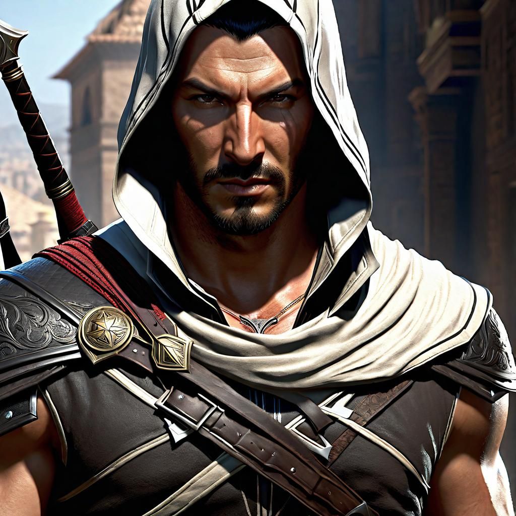 Handsome Assassin Concept Art in Dark Fantasy Style