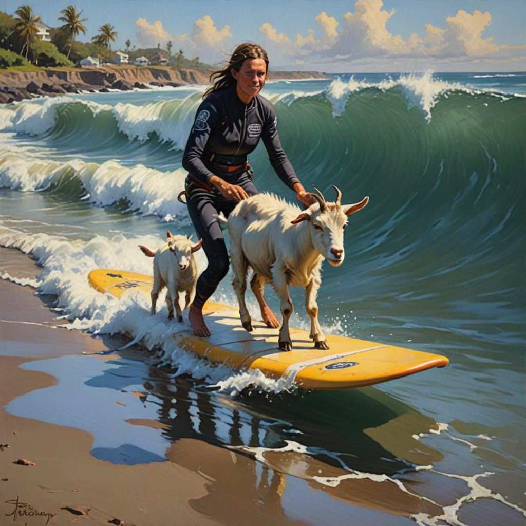 Goat surf nanny