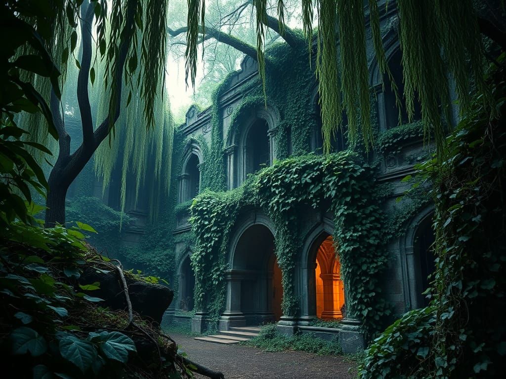 Lost City Hidden by Nature in Realistic Detail