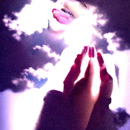 Heavenly Script in Clouds with Divine Light