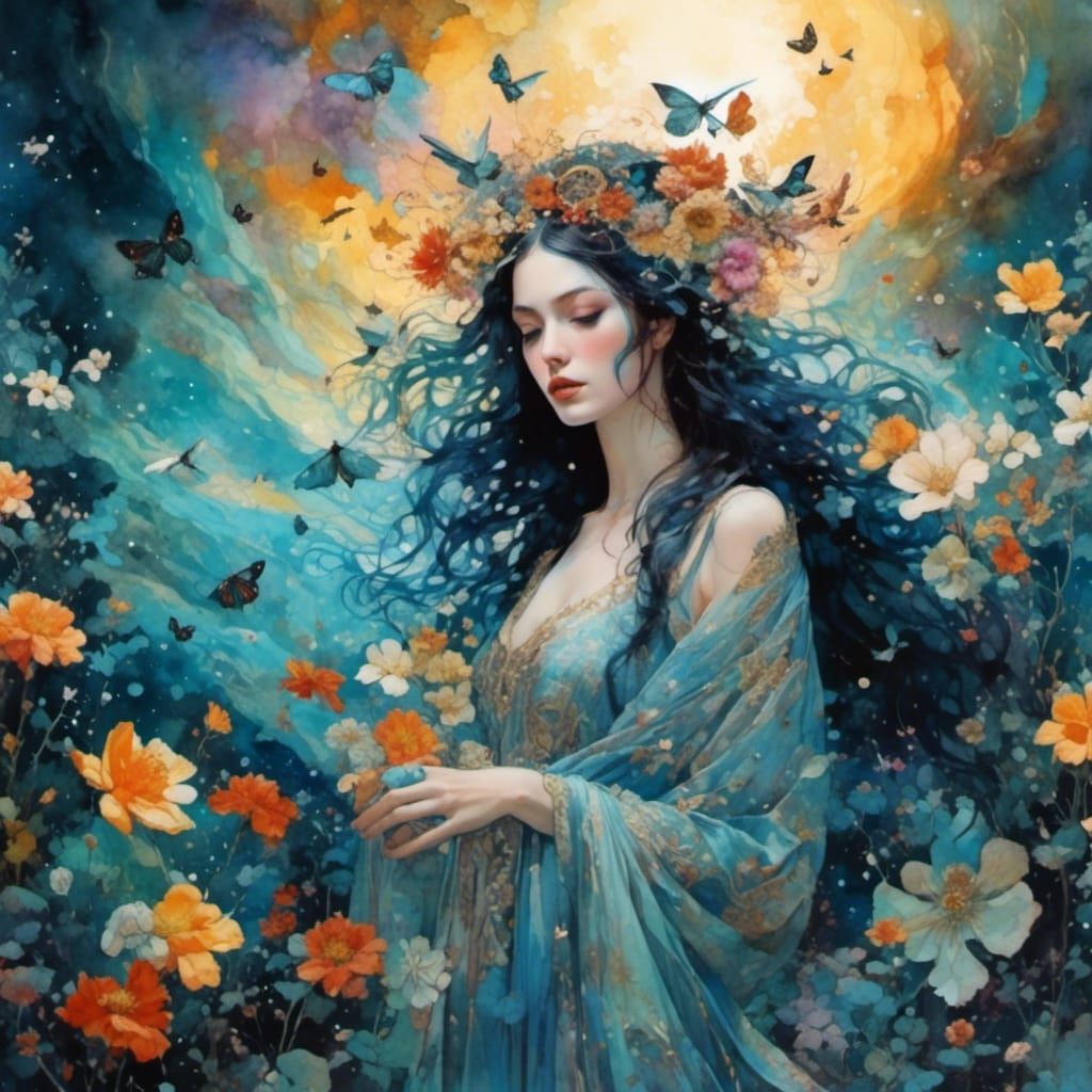 Mythological Beauty as Dreamlike Earth Stranger