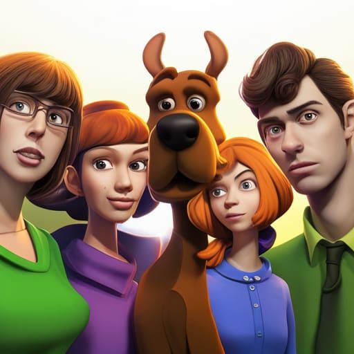 Scooby-Doo and Mystery Inc. in 3D Digital Art