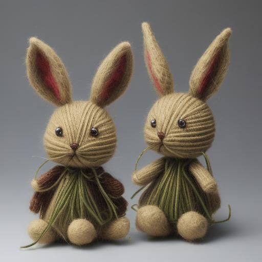 String Art: Mad Rabbit Sculpture