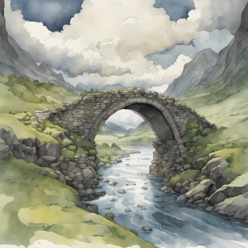 Beautiful Stone Foot Bridge