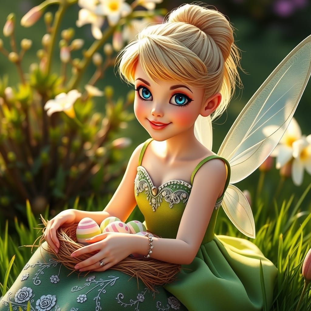 Enchanted Spring Portrait of Tinkerbell