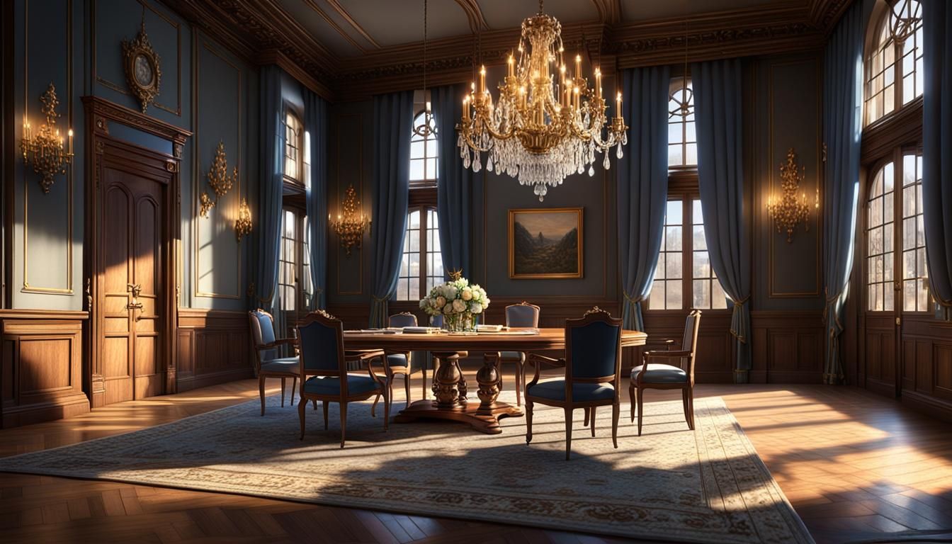 Cozy Castle Hall Ambiance in Pixar Style