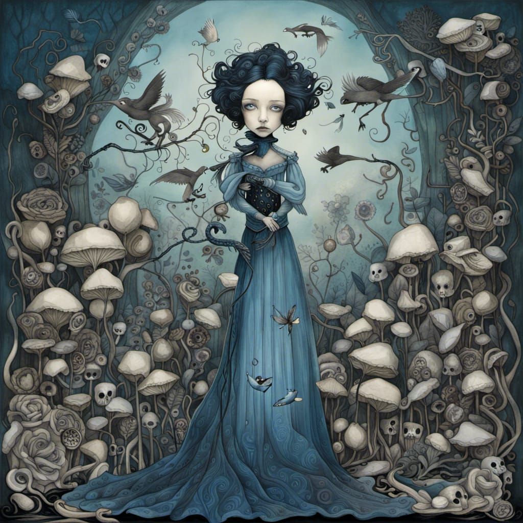 Fantastical Garden of Dreams in Detailed Matte Painting