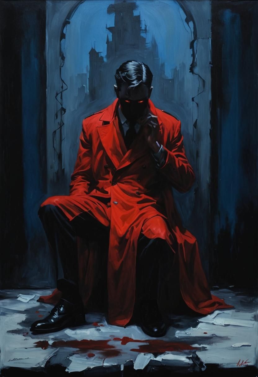 Mysterious Cityscape at Night