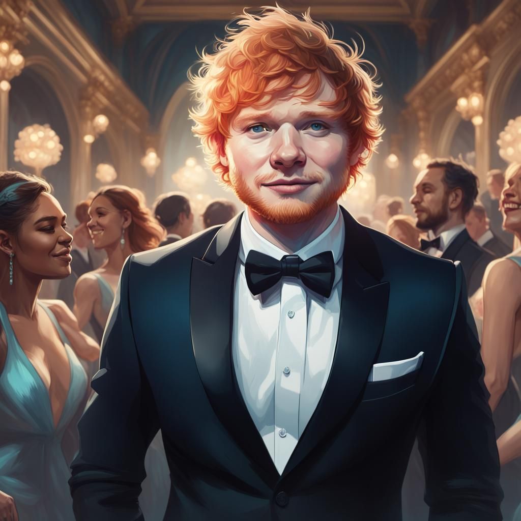 Ed Sheeran Portrait in Artgerm Style