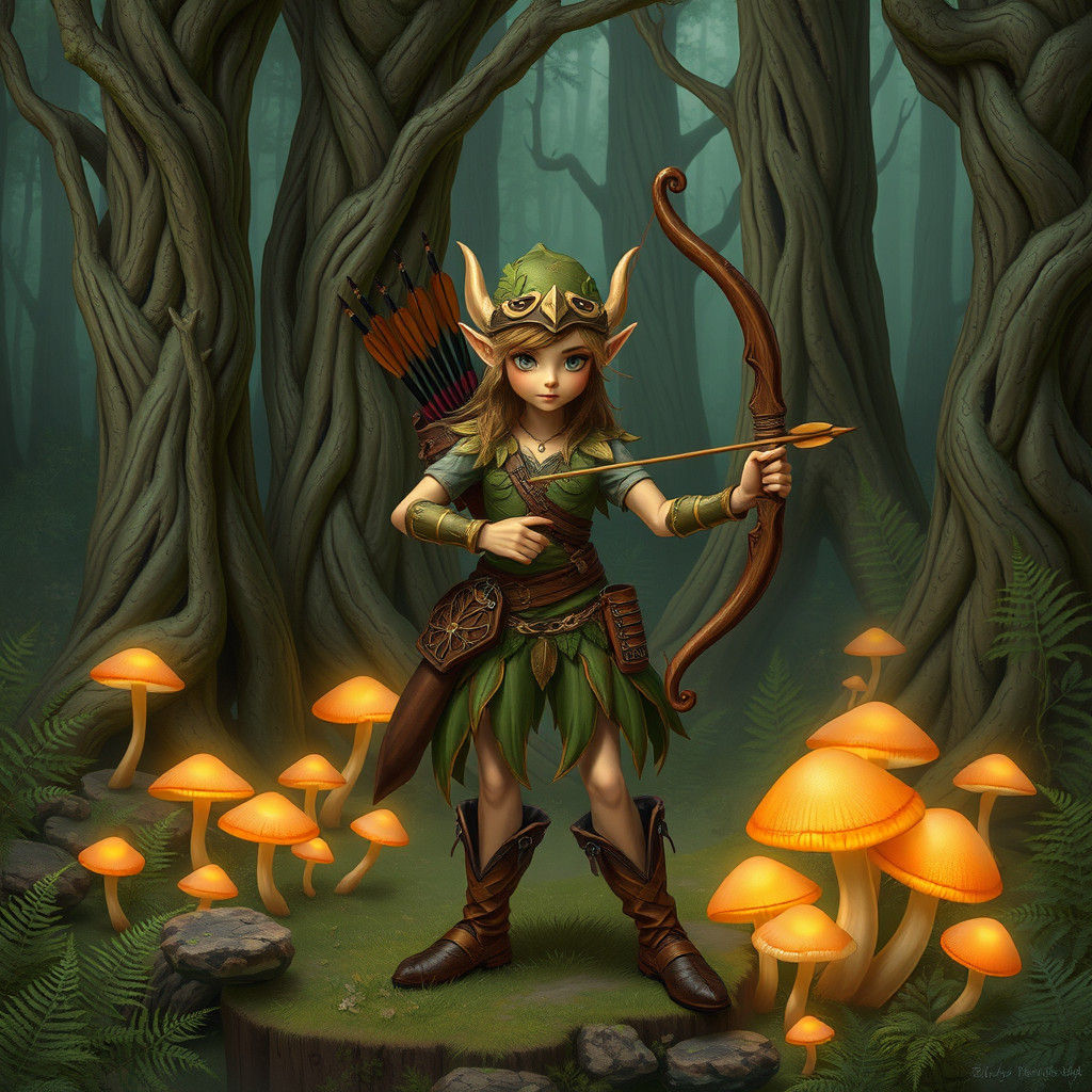 Wood Elf Ranger in Mystical Forest