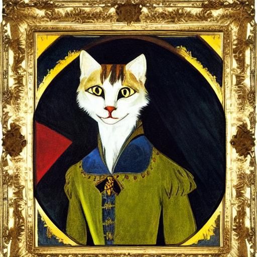 Vampire Cat Lover: A Futurism-Classical Portrait