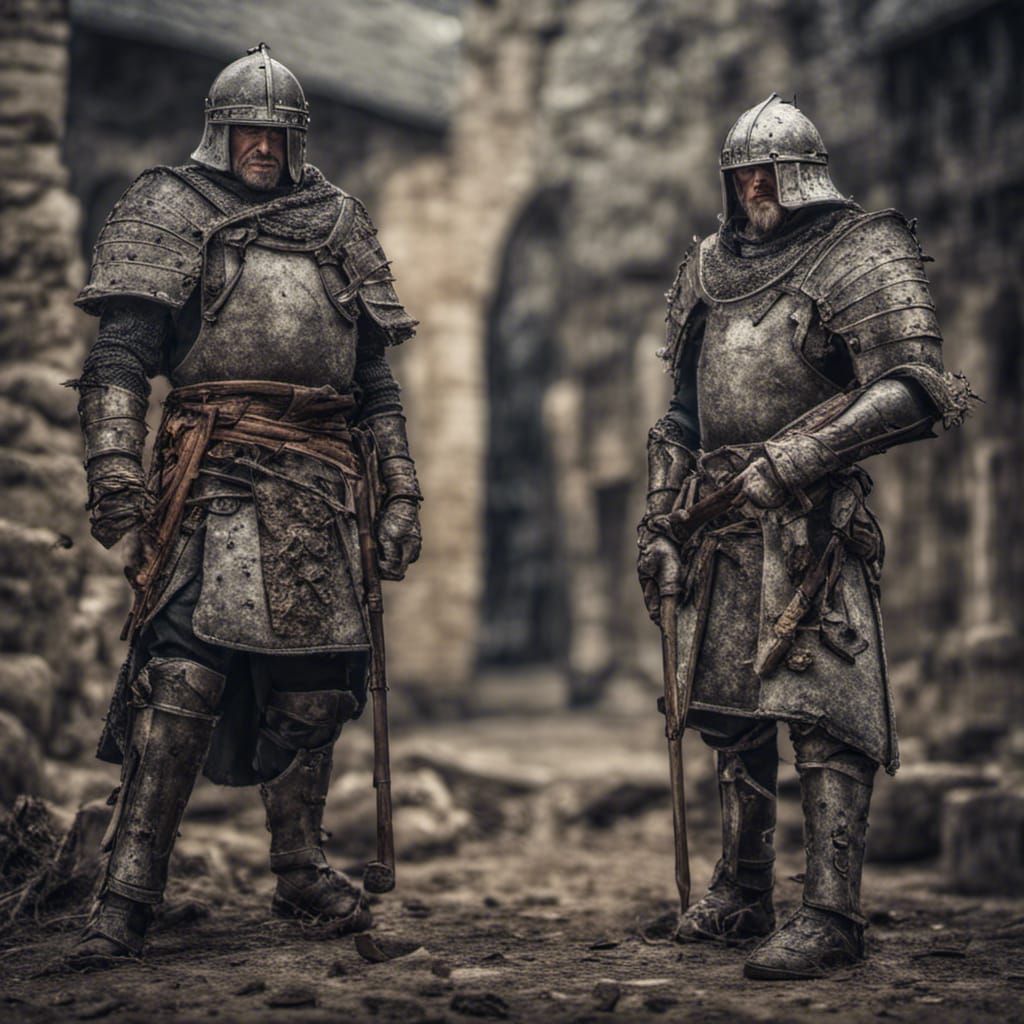 Medieval Warrior's Last Stand in Hyperrealistic HDR