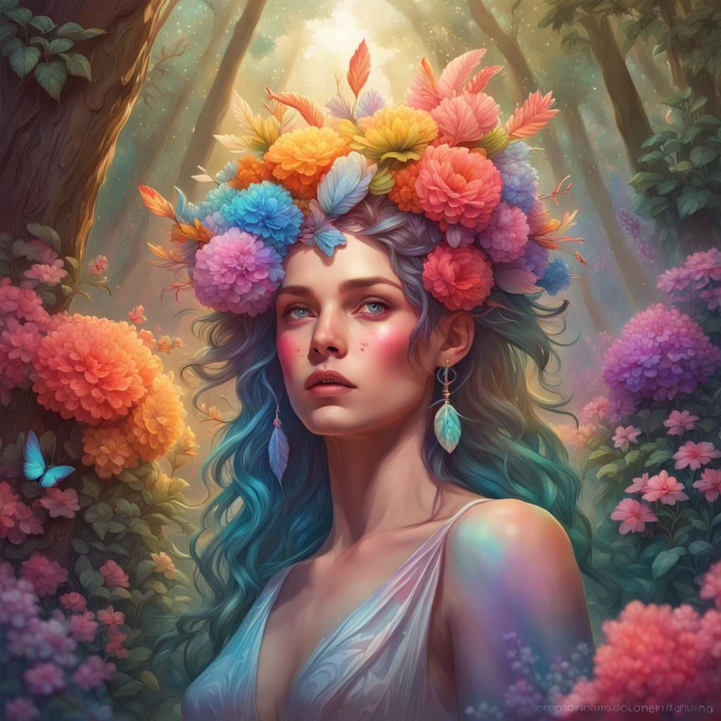 Fantasia, forest flower nymph