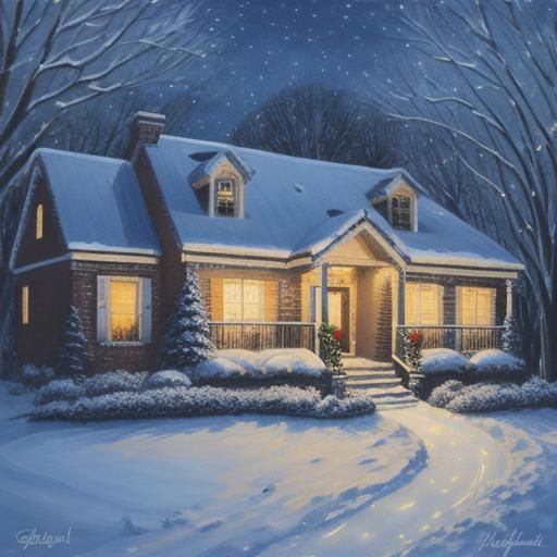 Festive Christmas Lights on a Cheerful Home