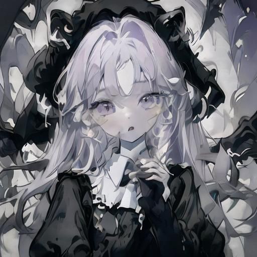 Fantasy Girl Portrait with Wings and Horns