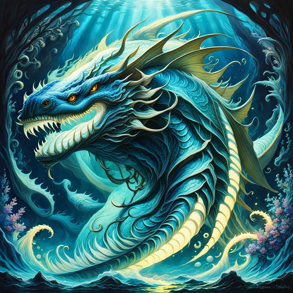 bioluminescent sea monster