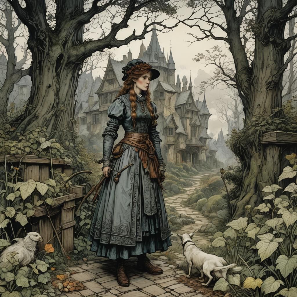 Detailed Illustration Scene in Classic Style