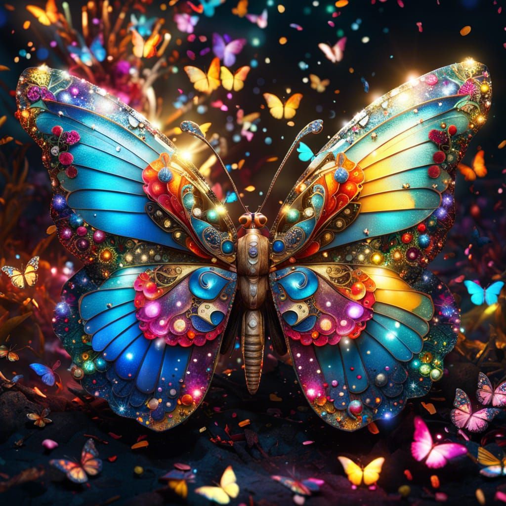 Confetti Butterfly Fantasy in Borderland Style