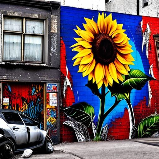 Street Art Sunflower's