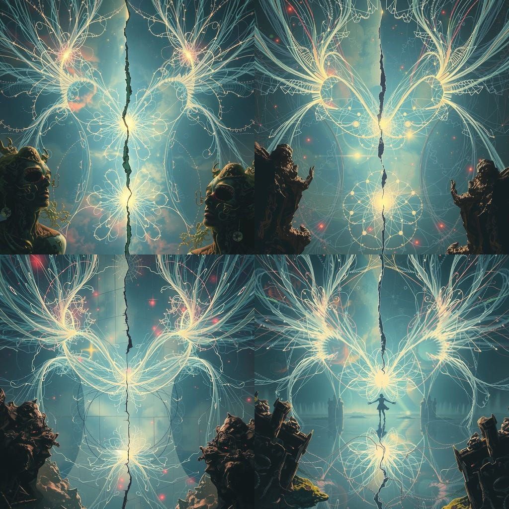 Shimmering Realm of Echofract Nexus in Mystical Harmony