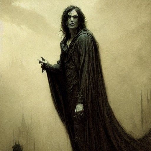 Handsome Vampire in Gothic Horror Style