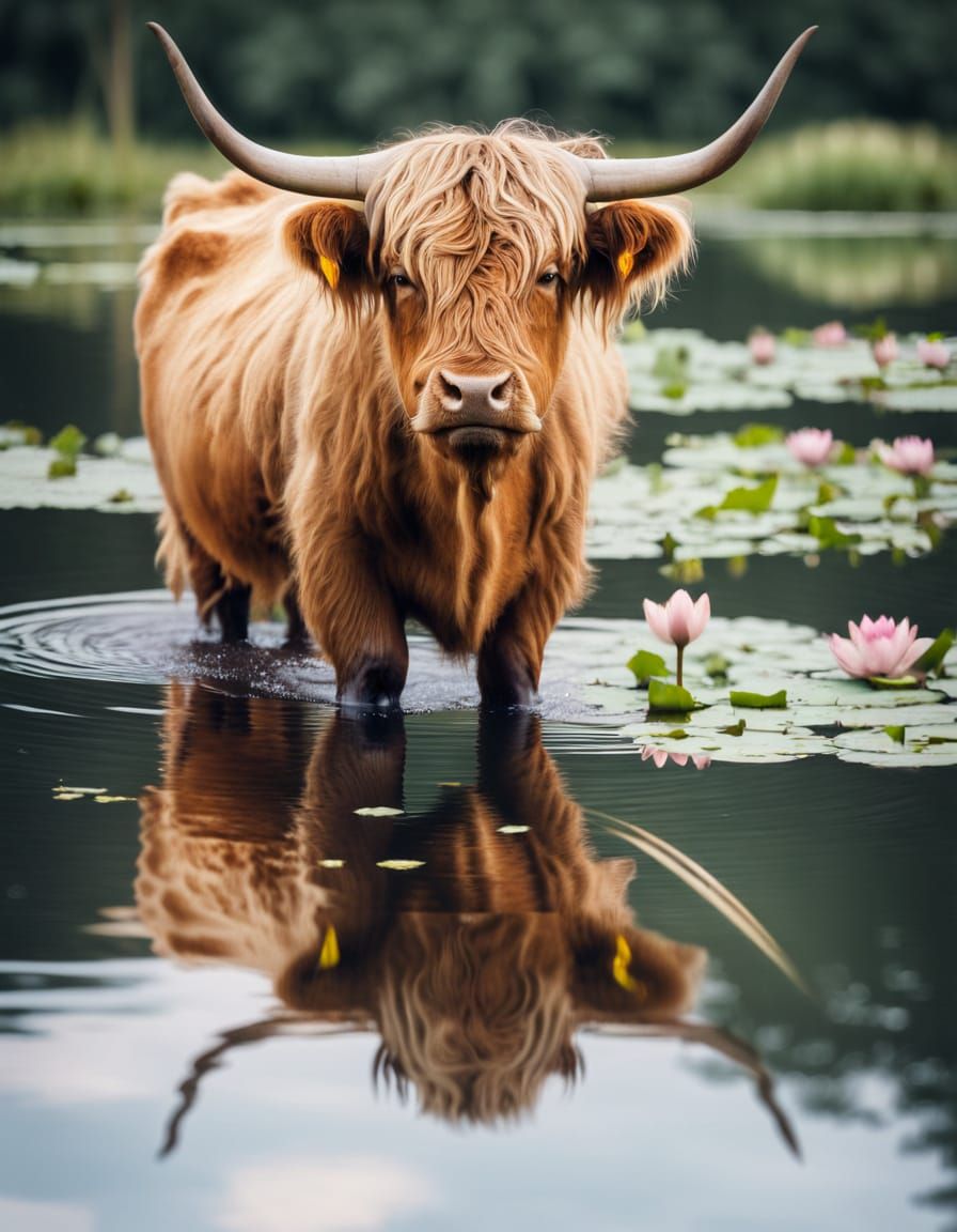 a highland cow.