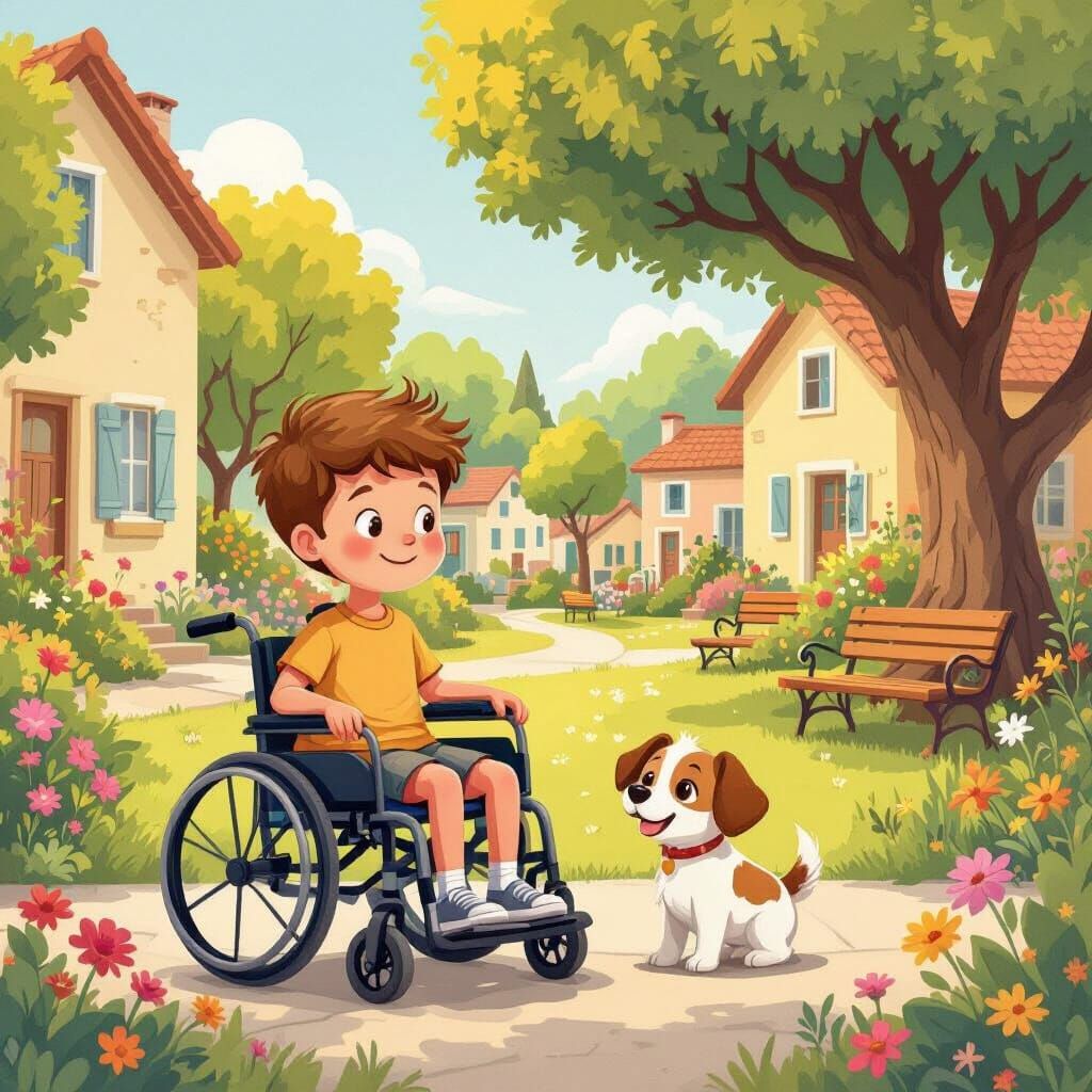 Leo and Pipoca in Vila Harmonia: Children's Illustration