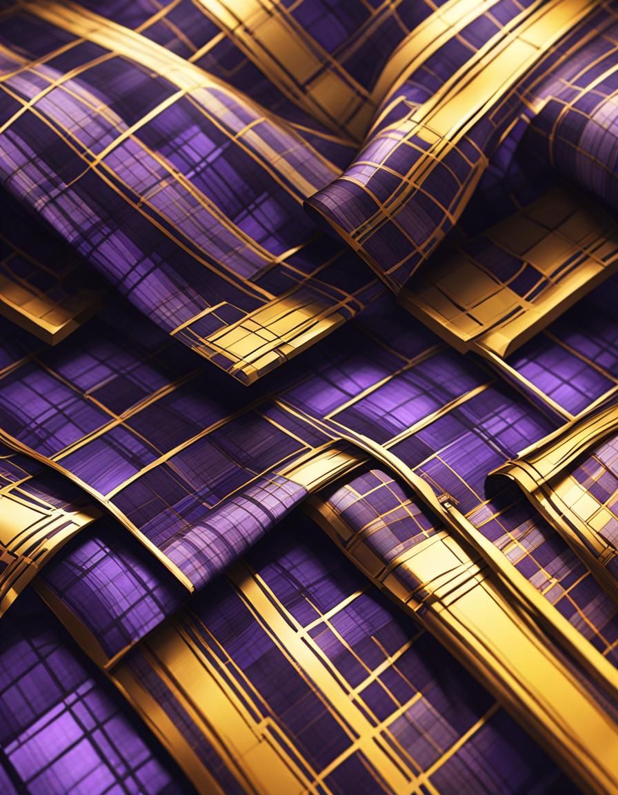 Intricate Plaid Pattern in Dark Fantasy Style