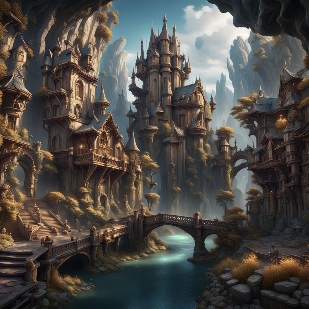 Fantastical Castle Concept Art in Deep Color