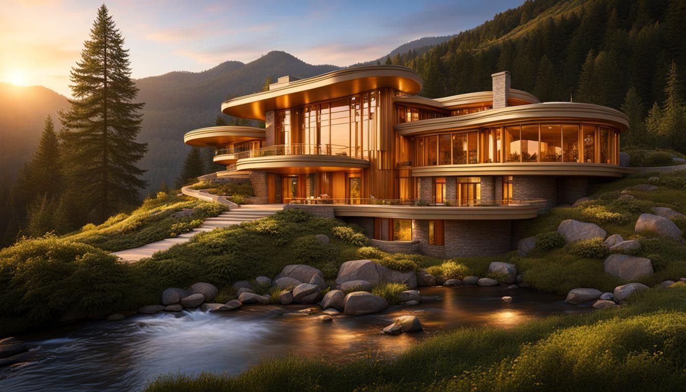 Mountain Home Inspired by Art Nouveau Architecture