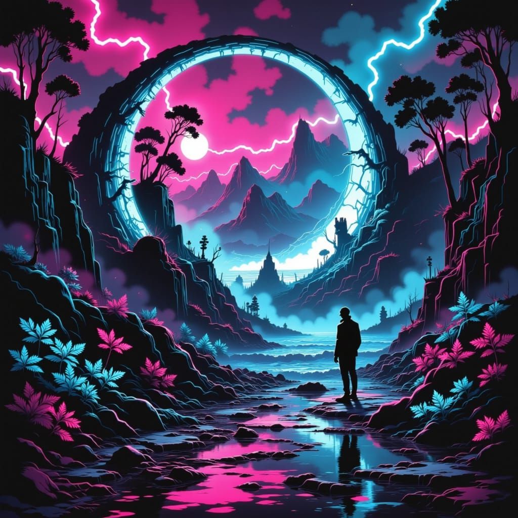 Spectral Woman Emerges from Abstract Vortex