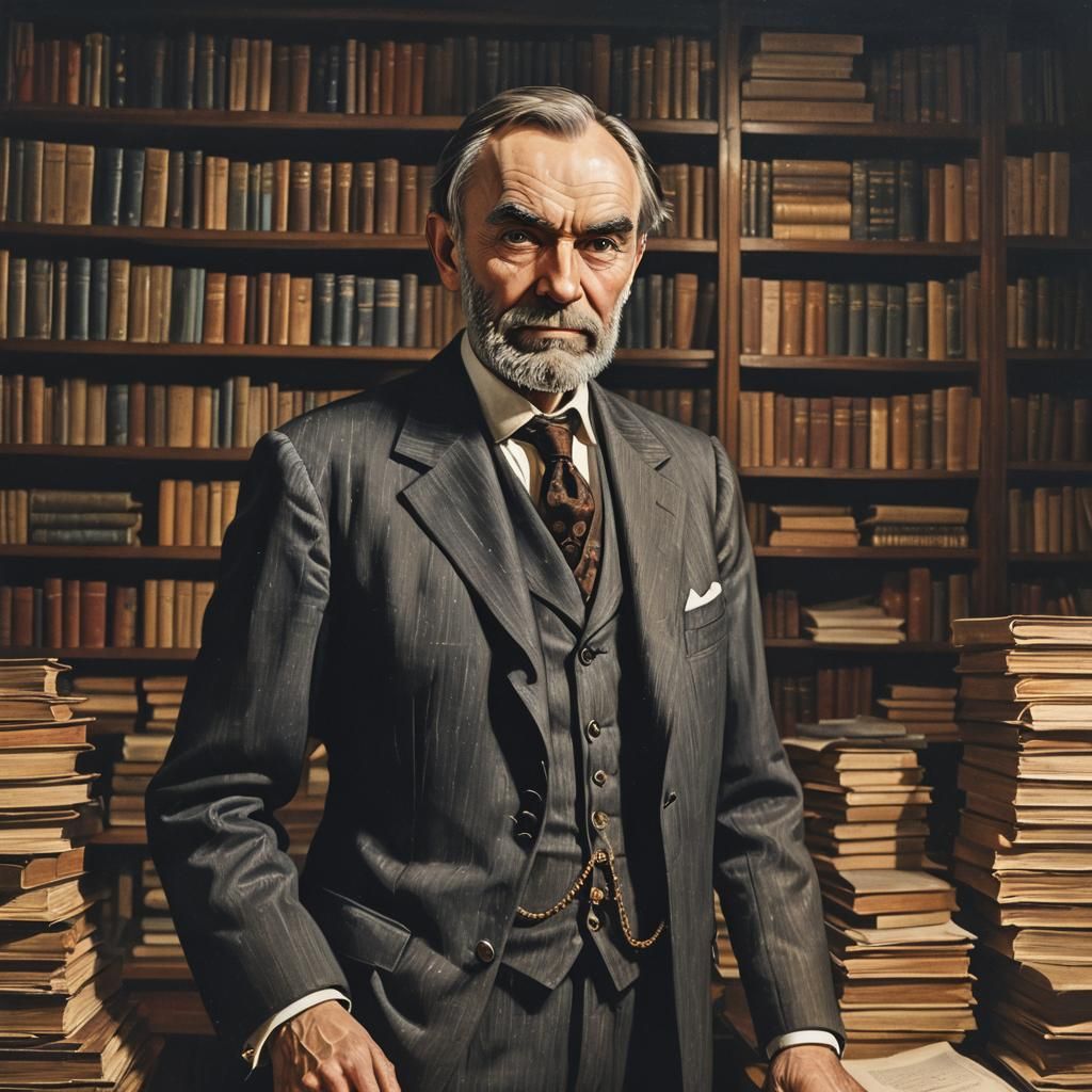 Hyperrealistic Portrait of Alfred Nobel