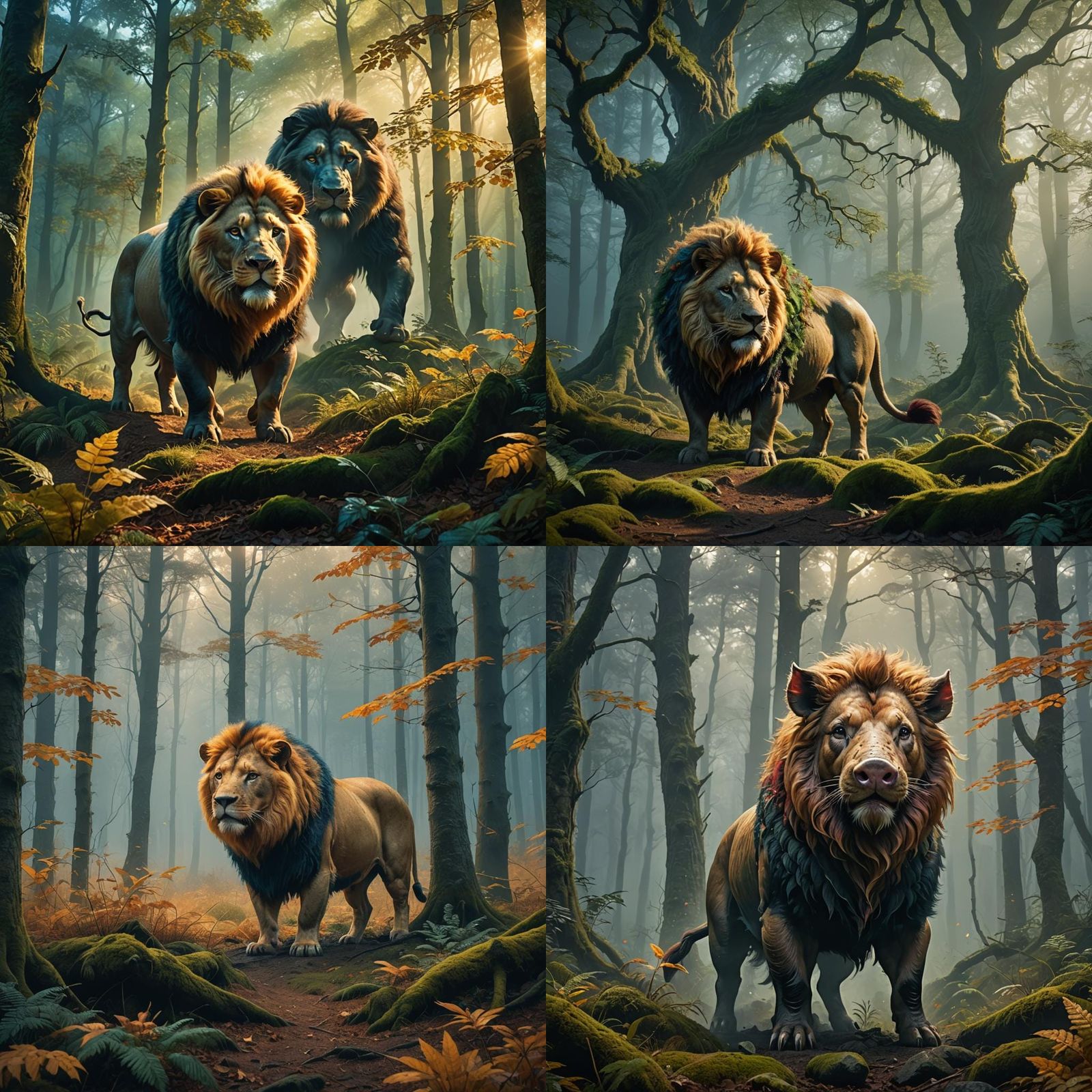 Half-Pig, Half-Lion Creature in German Forest