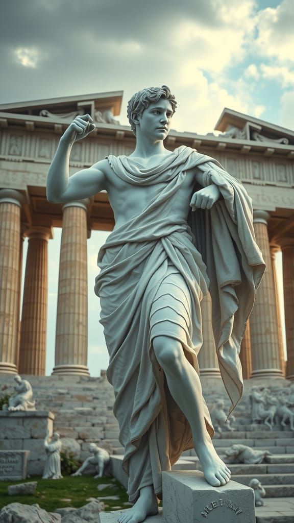 Roman Warrior in Temple Glory