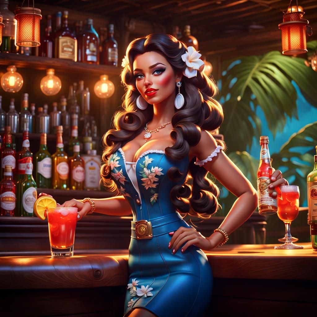 Beautiful Classy Bartender