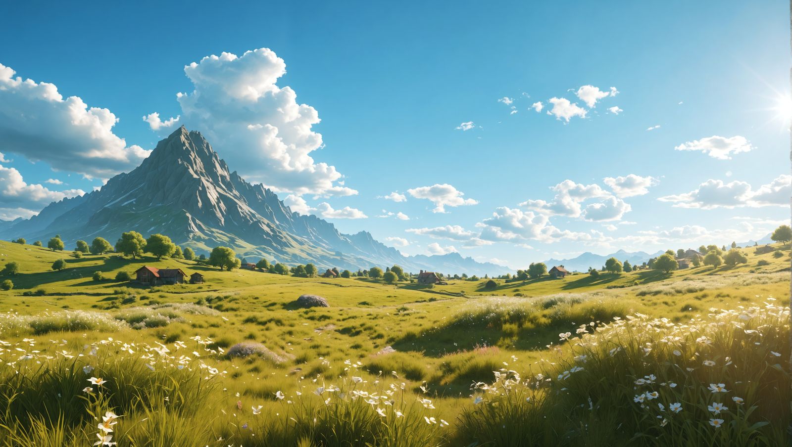 Beautiful Sunny Day Landscape in 8K HDR