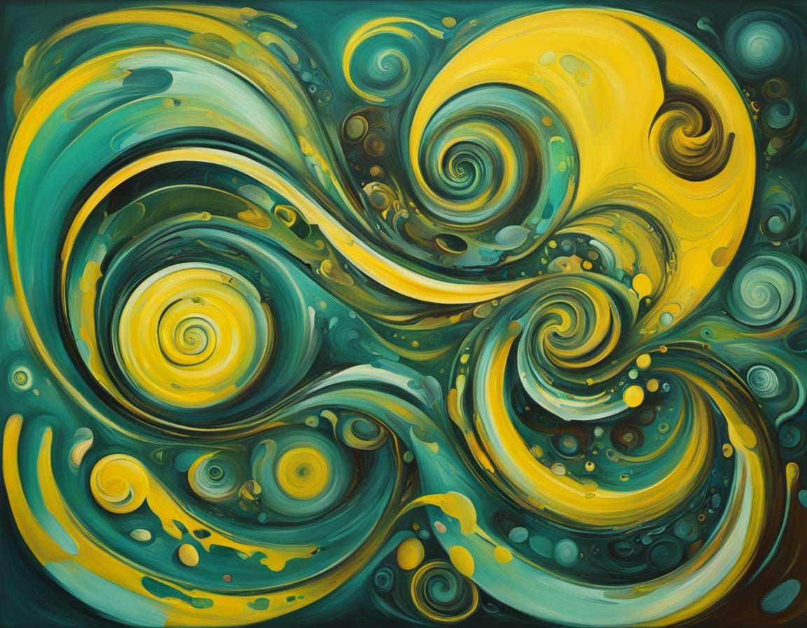 Abstract Surrealist Sailboat in Cyberpunk Style