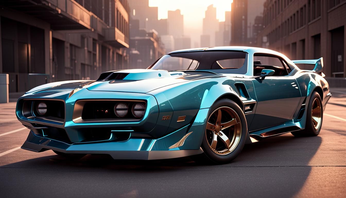 Futuristic Pontiac Firebird Trans Am Concept in 3D