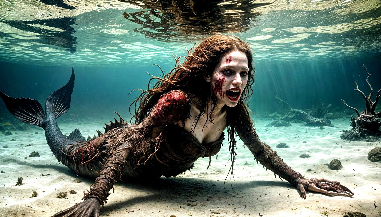 Underwater Vampire Mermaid Nightmare