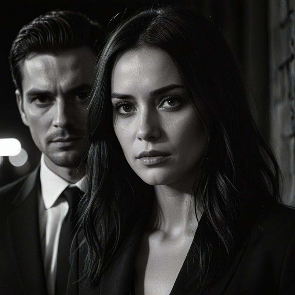 Intense Black and White Portrait of a Couple