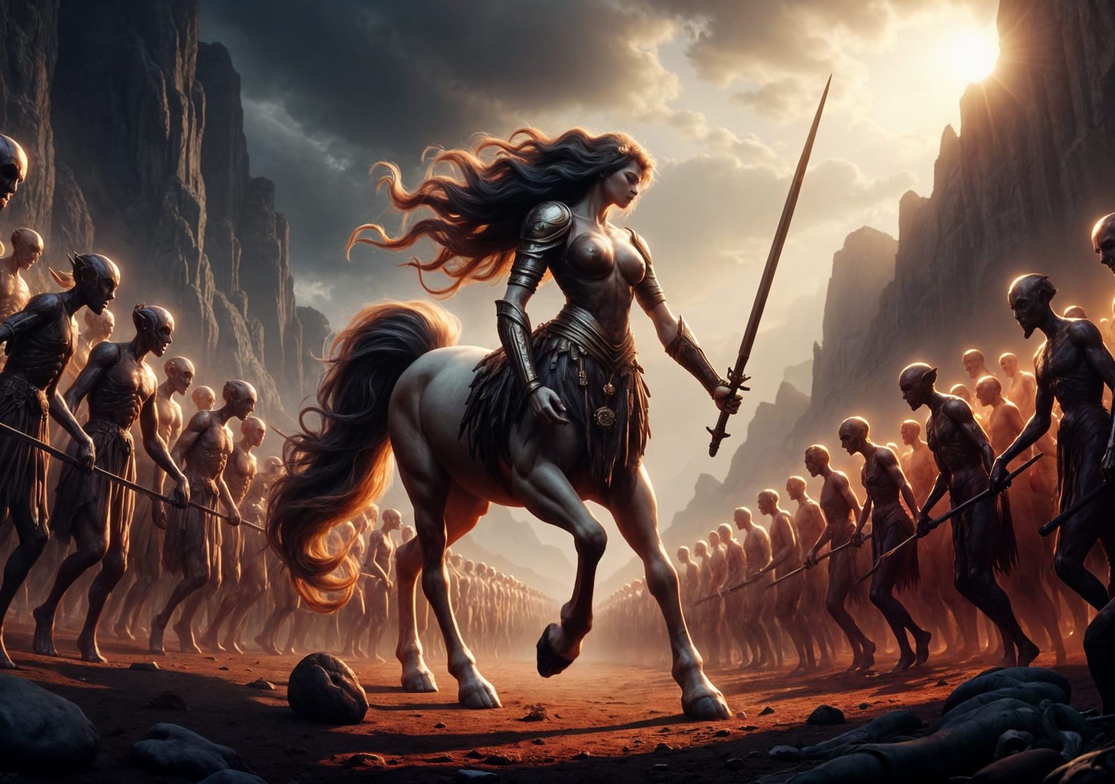 Female Centaur Warrior