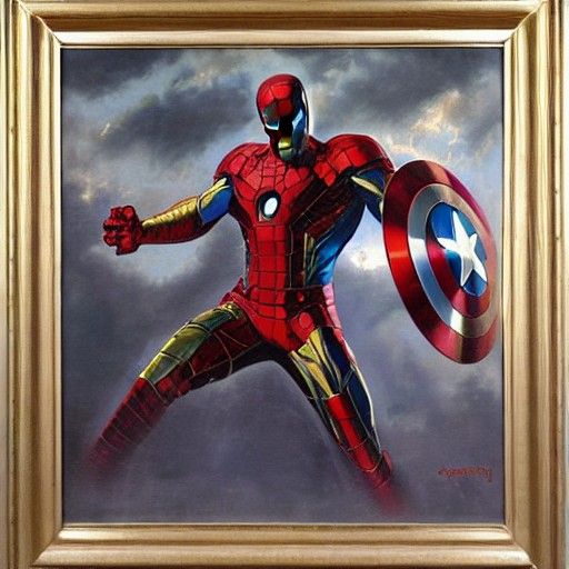 Heroic Figures in Oil Painting Style