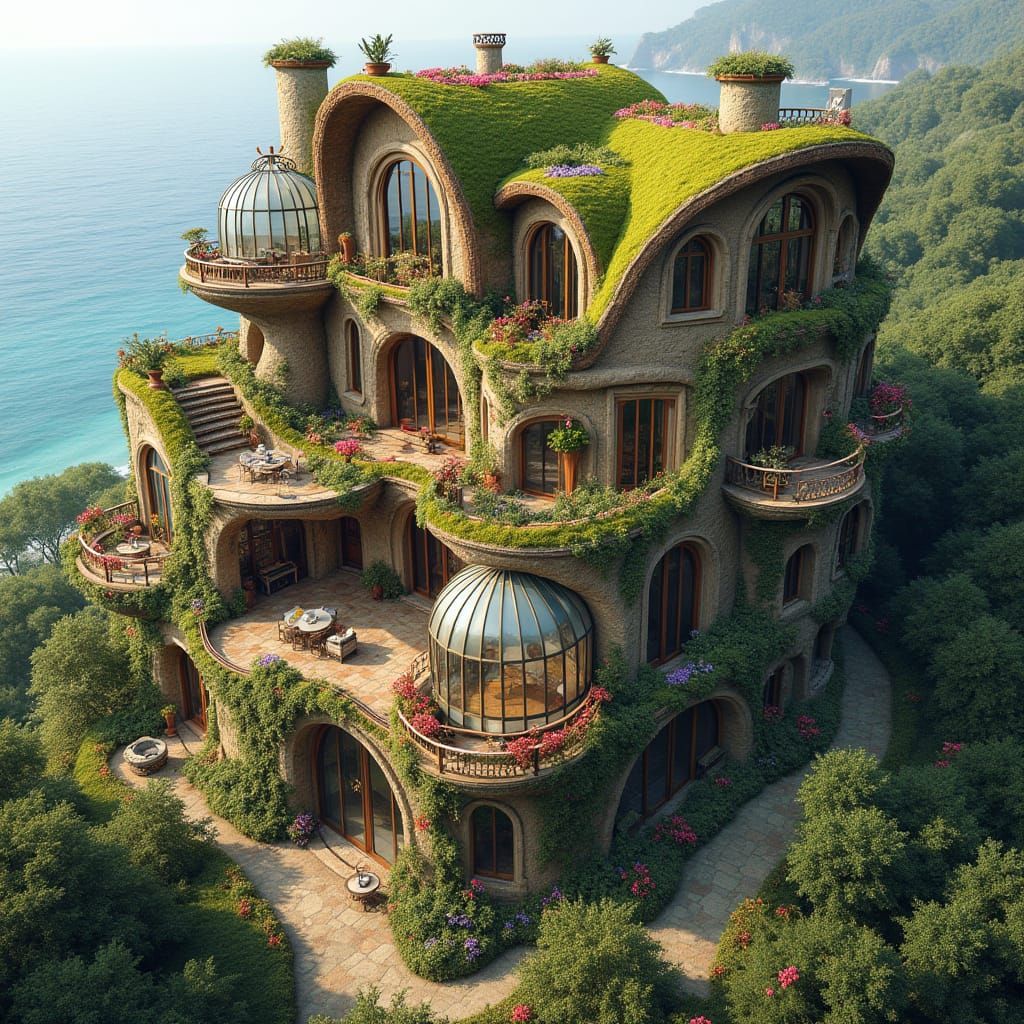 Dreamy Cob Beachside Oasis in Vibrant Bloom