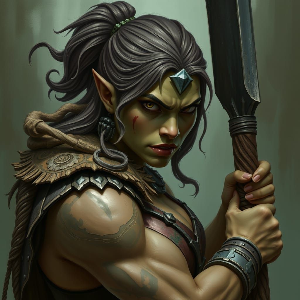Powerful Orc Woman Warrior