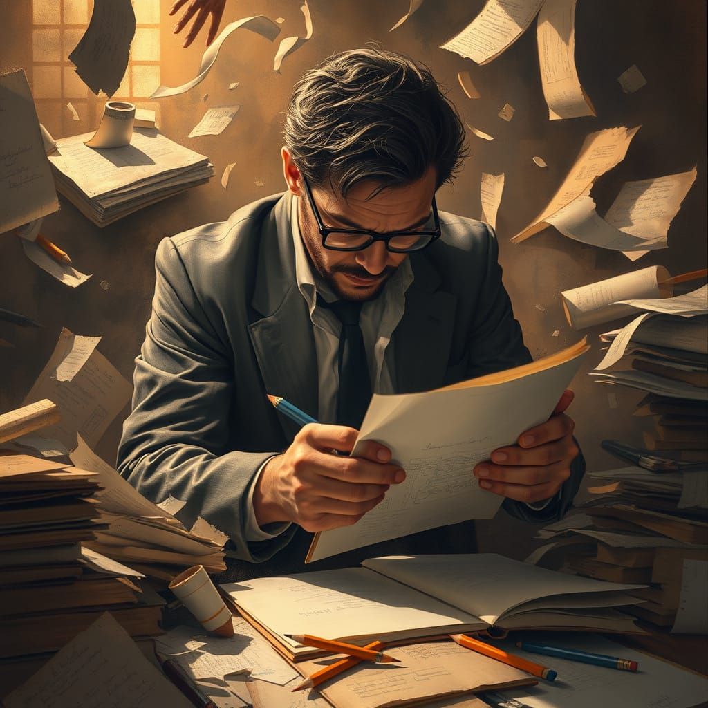 Artist Overwhelmed by Creative Chaos