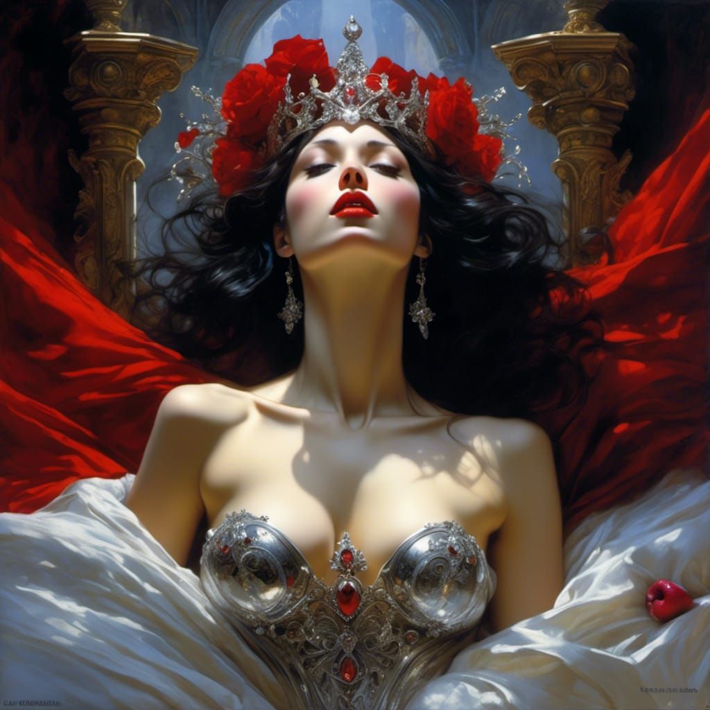 Gothic Princess in Hyperreal Oil Painting Style